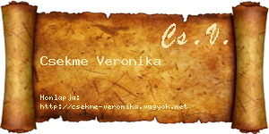 Csekme Veronika névjegykártya