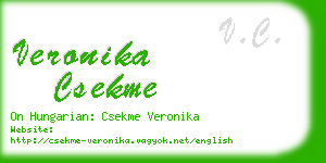 veronika csekme business card